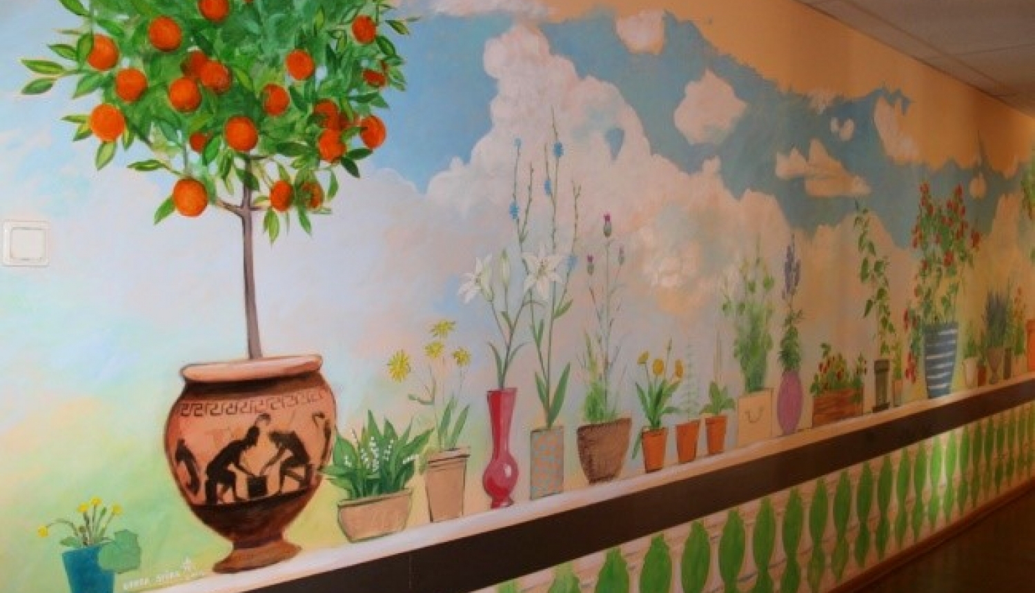 Tukuma slimnīcas Bērnu nodaļā tapuši sienu gleznojumi