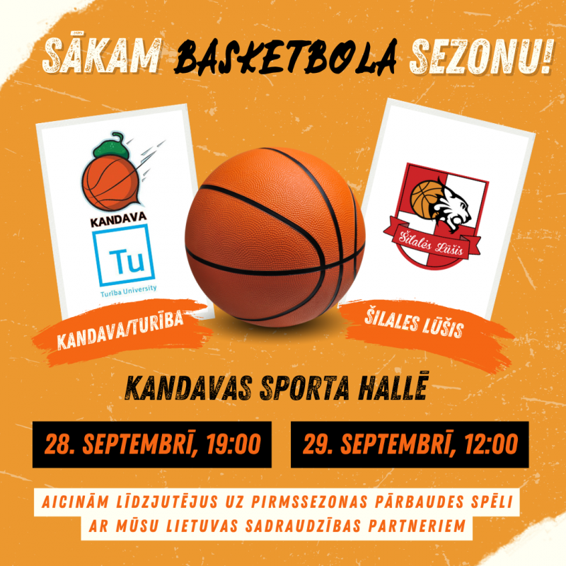 Basketbola komanda "Kandava/Turība" uzsāk basketbola sezonu