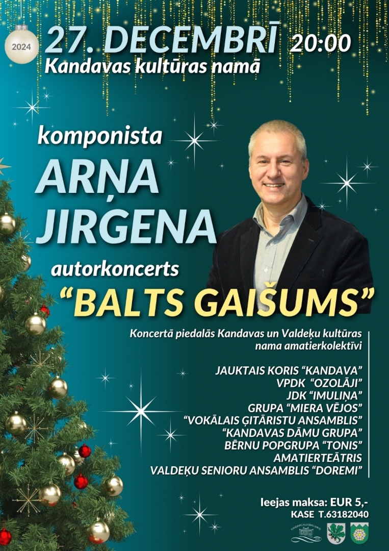 Komponista ARŅA JIRGENA autorkoncerts “BALTS GAIŠUMS”