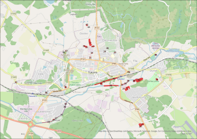 Pļaujamās latvāņu platības Tukuma pilsētā