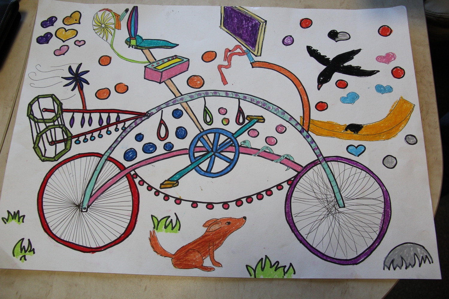 Bērnu zīmējumu konkursa “Sapņu velosipēds zaļākai pasaulei” iesniegtie darbi