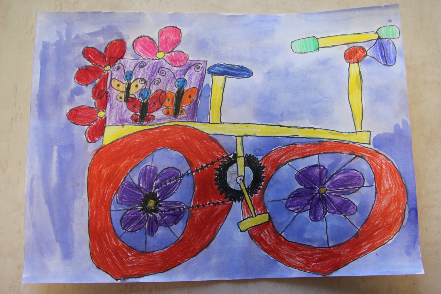 Bērnu zīmējumu konkursa “Sapņu velosipēds zaļākai pasaulei” iesniegtie darbi
