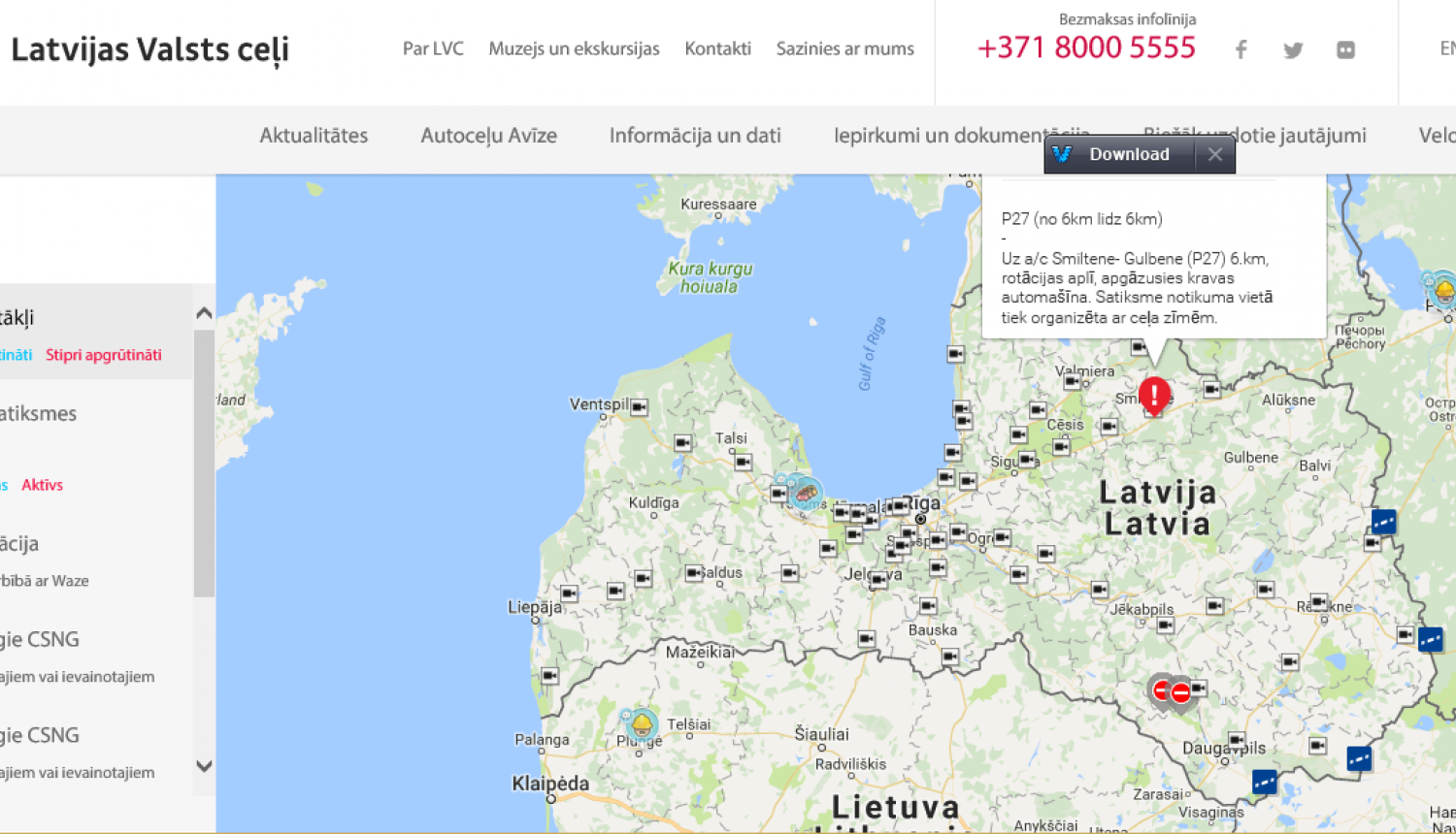 LVC mājaslapā pieejama karte ar šogad plānotajiem ceļu būvdarbiem